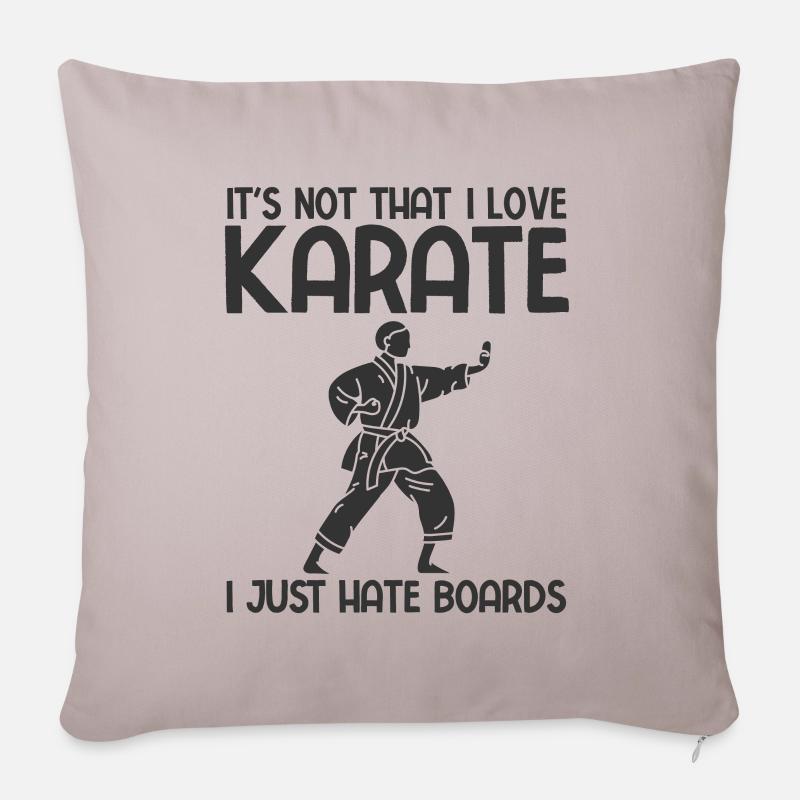 Japanischer Kampfsport Karate - Sofakissenbezug 45 x 45 cm - helles Taupe
