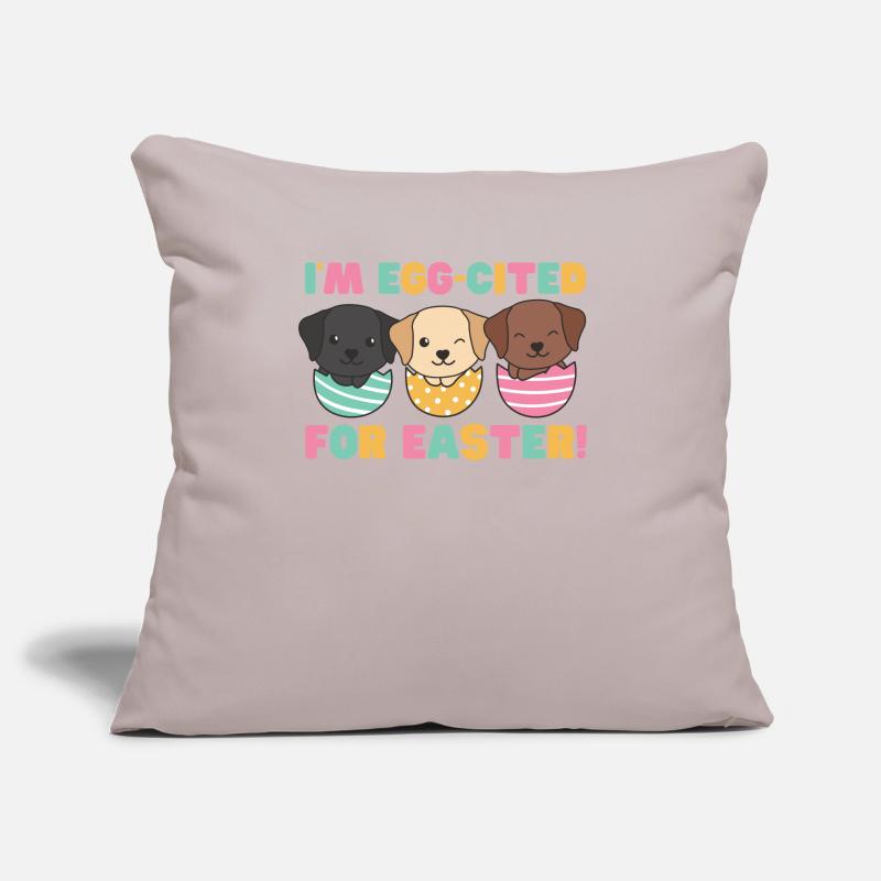 cute dogs at Easter with Easter eggs Labrador Sofa pillowcase 17,3'' x 17,3'' (45 x 45 cm)