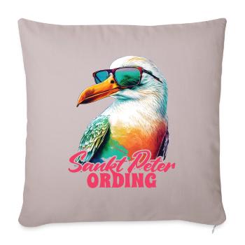 Sankt Peter Ording Holiday Seagull with Sunglasses - Sofa pillowcase 17,3'' x 17,3'' (45 x 45 cm) - light taupe - Front