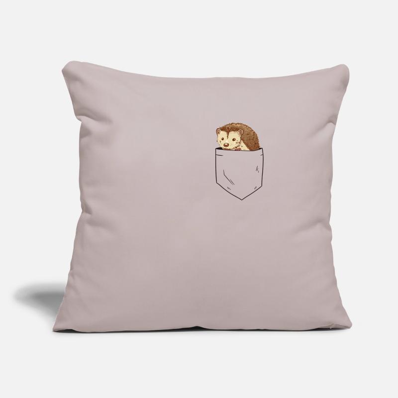 Hérisson dans la poche de poitrine Housse de coussin décorative 45 x 45 cm