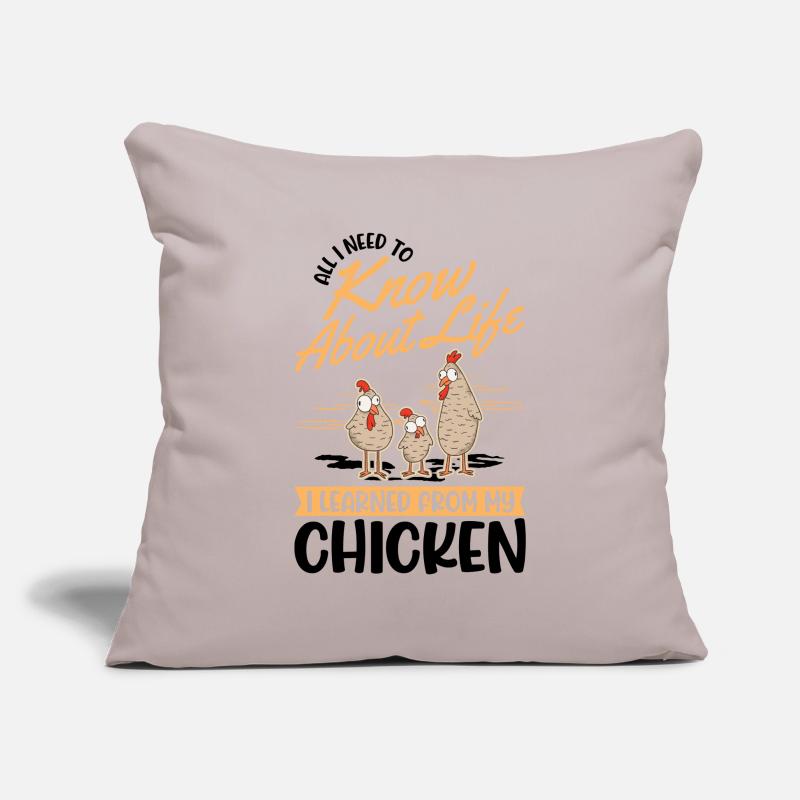Poulets Élevage de poulets Éleveur de poulets Housse de coussin décorative 45 x 45 cm