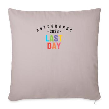 Autographes du dernier jour 2023 - Collège et lycée - Housse de coussin décorative 45 x 45 cm - taupe clair - Devant