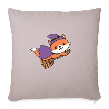 Fox Halloween Witch Kids Witch Costume - Sofa pillowcase 17,3'' x 17,3'' (45 x 45 cm) - light taupe - Front
