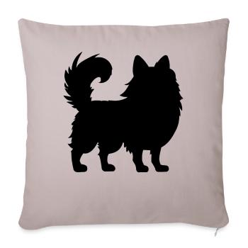 Pomeranian Zwergspitz - Sofakissenbezug 45 x 45 cm - helles Taupe - Vorne