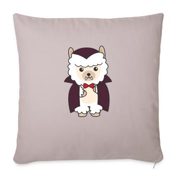 Alpaca Happy Halloween Cute Vampire Costume - Sofa pillowcase 17,3'' x 17,3'' (45 x 45 cm) - light taupe - Front