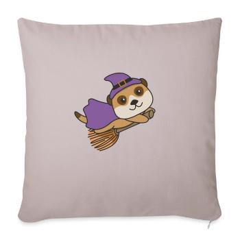 Meerkat Halloween Witch Kids Witch Costume - Sofa pillowcase 17,3'' x 17,3'' (45 x 45 cm) - light taupe - Front