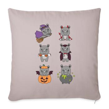 Rhinoceros Halloween Devil Pumpkin Vampire Costume - Sofa pillowcase 17,3'' x 17,3'' (45 x 45 cm) - light taupe - Front