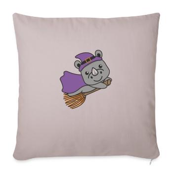 Rhinoceros Halloween Witch Kids Witch Costume - Sofa pillowcase 17,3'' x 17,3'' (45 x 45 cm) - light taupe - Front