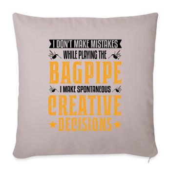 Bagpipes: Creative Choices - Sofa pillowcase 17,3'' x 17,3'' (45 x 45 cm) - light taupe - Front
