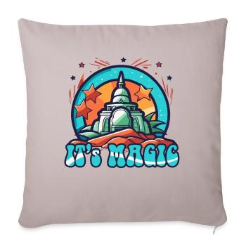 Château oriental magique - Housse de coussin décorative 45 x 45 cm - taupe clair - Devant