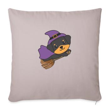 Rottweiler Halloween Witch Kids Witch Costume - Sofa pillowcase 17,3'' x 17,3'' (45 x 45 cm) - light taupe - Front