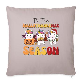 Tis' the Hallothanksmas Season Unicorn - Sofa pillowcase 17,3'' x 17,3'' (45 x 45 cm) - light taupe - Front