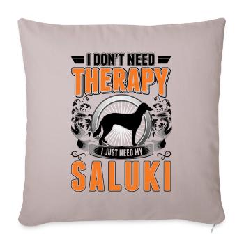 Saluki Therapy Persian Greyhound - Sofa pillowcase 17,3'' x 17,3'' (45 x 45 cm) - light taupe - Front