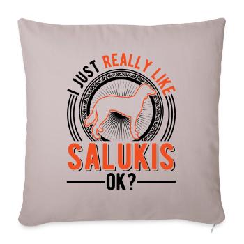 I just like Salukis - Sofa pillowcase 17,3'' x 17,3'' (45 x 45 cm) - light taupe - Front