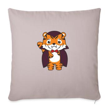 Tiger Happy Halloween Cute Vampire Costume - Sofa pillowcase 17,3'' x 17,3'' (45 x 45 cm) - light taupe - Front
