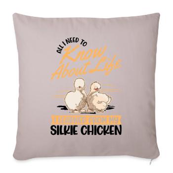 Silkie Chicken Gift Silkie Chicken Silkie Chicken - Sofa pillowcase 17,3'' x 17,3'' (45 x 45 cm) - light taupe - Front