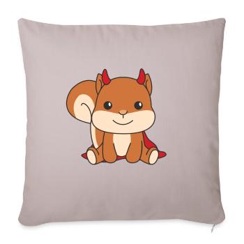 Squirrel Happy Halloween Devil Costume - Sofa pillowcase 17,3'' x 17,3'' (45 x 45 cm) - light taupe - Front