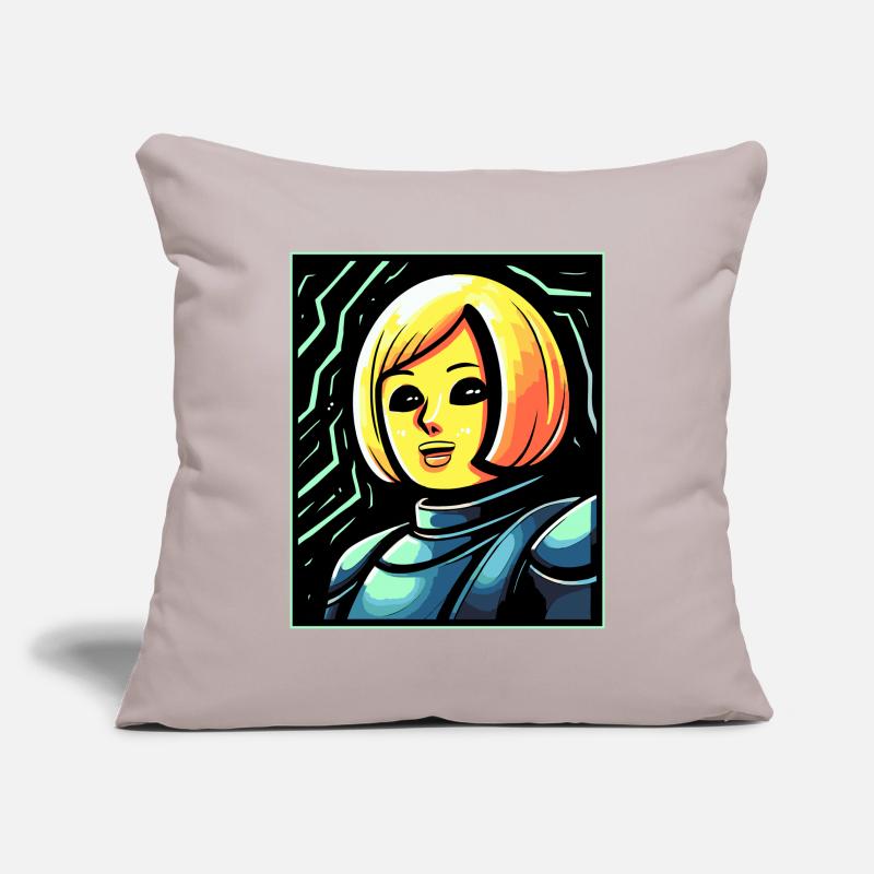Marionnette de Jeanne d’Arc Housse de coussin décorative 45 x 45 cm