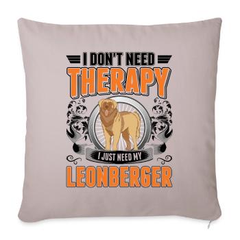 Leonberger Therapy - Sofa pillowcase 17,3'' x 17,3'' (45 x 45 cm) - light taupe - Front