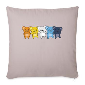 Aroace Flag Pride LGBTQ Cute Mouse - Sofa pillowcase 17,3'' x 17,3'' (45 x 45 cm) - light taupe - Front