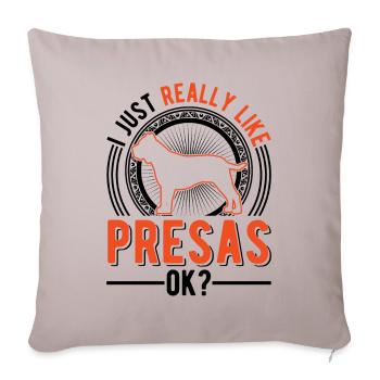 Presa Canario Cadeau Dogue Canario - Housse de coussin décorative 45 x 45 cm - taupe clair - Devant