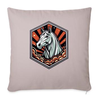 Un cheval majestueux - Housse de coussin décorative 45 x 45 cm - taupe clair - Devant