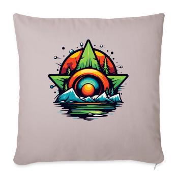La nature est la star - Housse de coussin décorative 45 x 45 cm - taupe clair - Devant