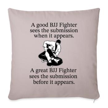 Citation de BJJ - Housse de coussin décorative 45 x 45 cm - taupe clair - Devant