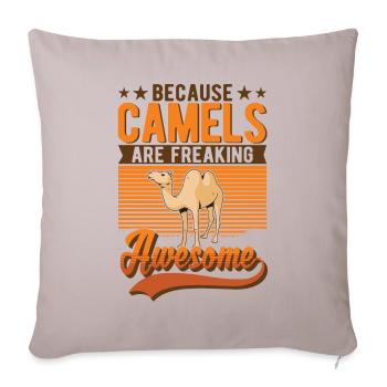 Parce que les chameaux sont des chameaux vraiment géniaux - Housse de coussin décorative 45 x 45 cm - taupe clair - Devant