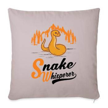 Snakes Whisperer Snake Lovers - Sofa pillowcase 17,3'' x 17,3'' (45 x 45 cm) - light taupe - Front