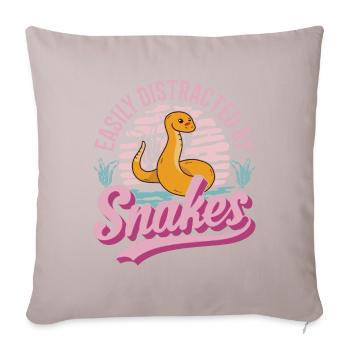 Snake Owner Corn Snake Snake - Sofa pillowcase 17,3'' x 17,3'' (45 x 45 cm) - light taupe - Front