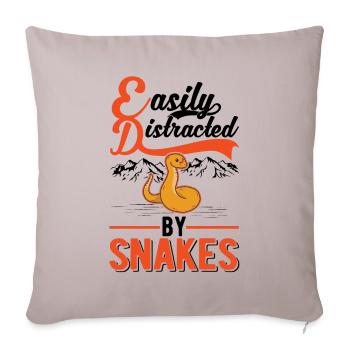 Snake Owner Corn Snake Snake - Sofa pillowcase 17,3'' x 17,3'' (45 x 45 cm) - light taupe - Front