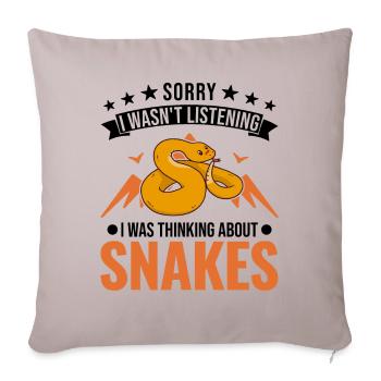 Snake Owner Corn Snake Snake - Sofa pillowcase 17,3'' x 17,3'' (45 x 45 cm) - light taupe - Front