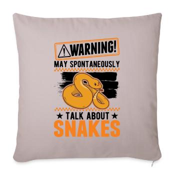 Propriétaires de serpents Amoureux des serpents - Housse de coussin décorative 45 x 45 cm - taupe clair - Devant