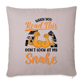 Snake Owner Corn Snake Snake - Sofa pillowcase 17,3'' x 17,3'' (45 x 45 cm) - light taupe - Front