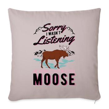 Moose Gift Moose Antlers Scandinavia - Sofa pillowcase 17,3'' x 17,3'' (45 x 45 cm) - light taupe - Front