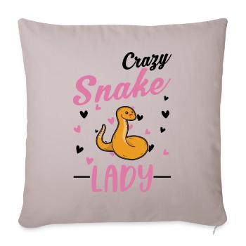 Crazy Snakes Woman - Sofa pillowcase 17,3'' x 17,3'' (45 x 45 cm) - light taupe - Front
