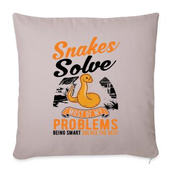 Snake Owner Corn Snake Snake - Sofa pillowcase 17,3'' x 17,3'' (45 x 45 cm) - light taupe - Front