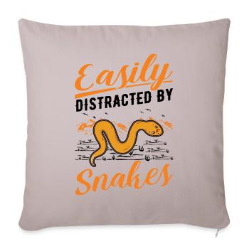 Snake Owner Corn Snake Snake - Sofa pillowcase 17,3'' x 17,3'' (45 x 45 cm) - light taupe - Front