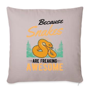 Snake Owners Snake Lovers - Sofa pillowcase 17,3'' x 17,3'' (45 x 45 cm) - light taupe - Front