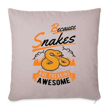 Snake Owners Snake Lovers - Sofa pillowcase 17,3'' x 17,3'' (45 x 45 cm) - light taupe - Front