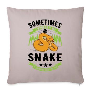 Snake Owner Corn Snake Snake - Sofa pillowcase 17,3'' x 17,3'' (45 x 45 cm) - light taupe - Front
