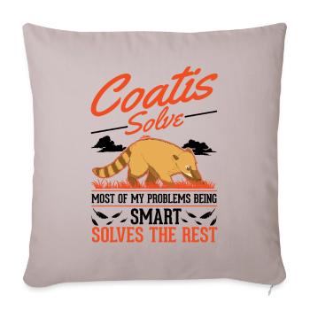Coati Gift Coati Proboscis Bear - Sofa pillowcase 17,3'' x 17,3'' (45 x 45 cm) - light taupe - Front