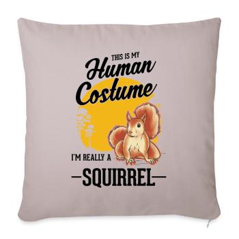Déguisement Humain Écureuil Halloween - Housse de coussin décorative 45 x 45 cm - taupe clair - Devant