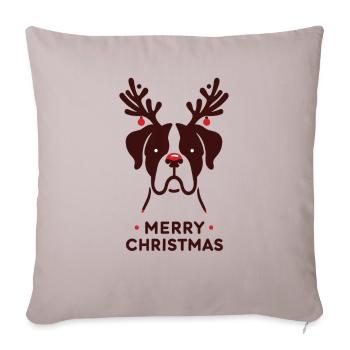 Boxer Christmas Winter Animals Dogs - Sofa pillowcase 17,3'' x 17,3'' (45 x 45 cm) - light taupe - Front