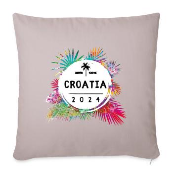 Croatia 2024 Colorful - Sofa pillowcase 17,3'' x 17,3'' (45 x 45 cm) - light taupe - Front