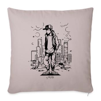 Urban style: hip-hop - Sofa pillowcase 17,3'' x 17,3'' (45 x 45 cm) - light taupe - Front