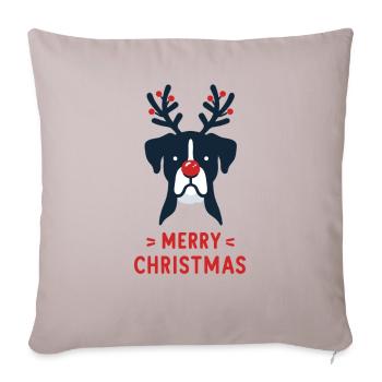 Boxer Christmas Winter Animals Dogs - Sofa pillowcase 17,3'' x 17,3'' (45 x 45 cm) - light taupe - Front