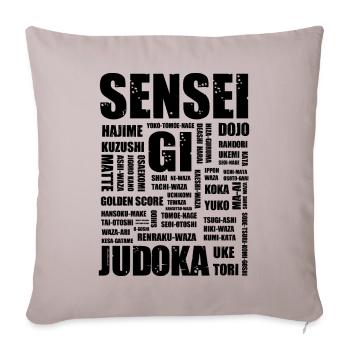 Judo - Housse de coussin décorative 45 x 45 cm - taupe clair - Devant