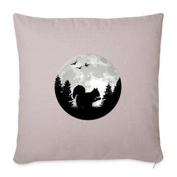 Eichhörnchen Mond - Sofakissenbezug 45 x 45 cm - helles Taupe - Vorne